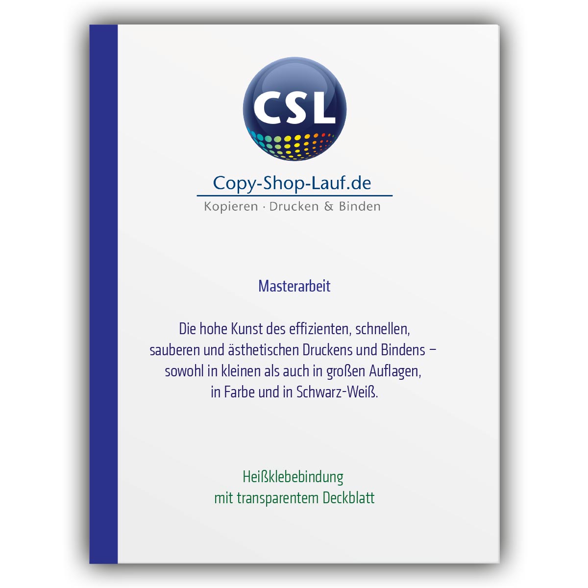 Masterarbeit Heißklebebindung – Bindestreifen am Rücken